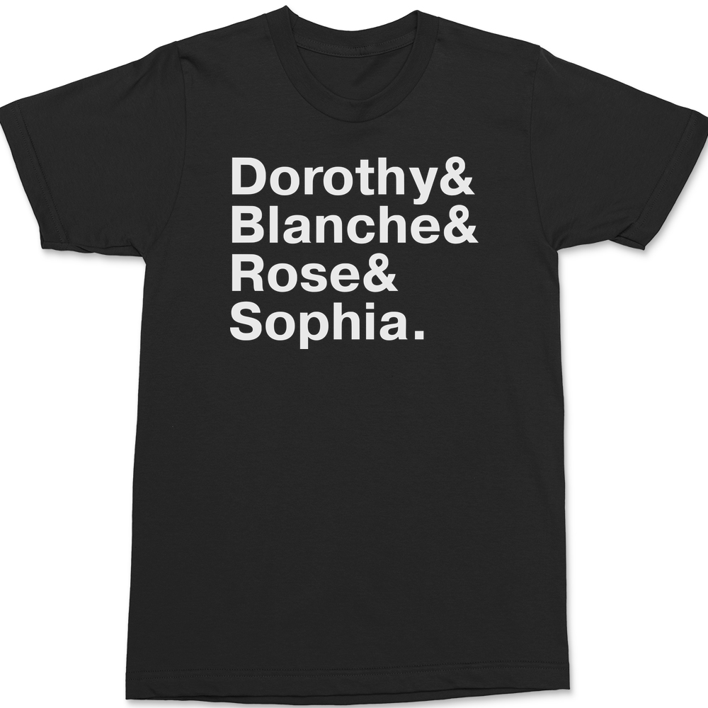 Golden Girls Names T-Shirt BLACK