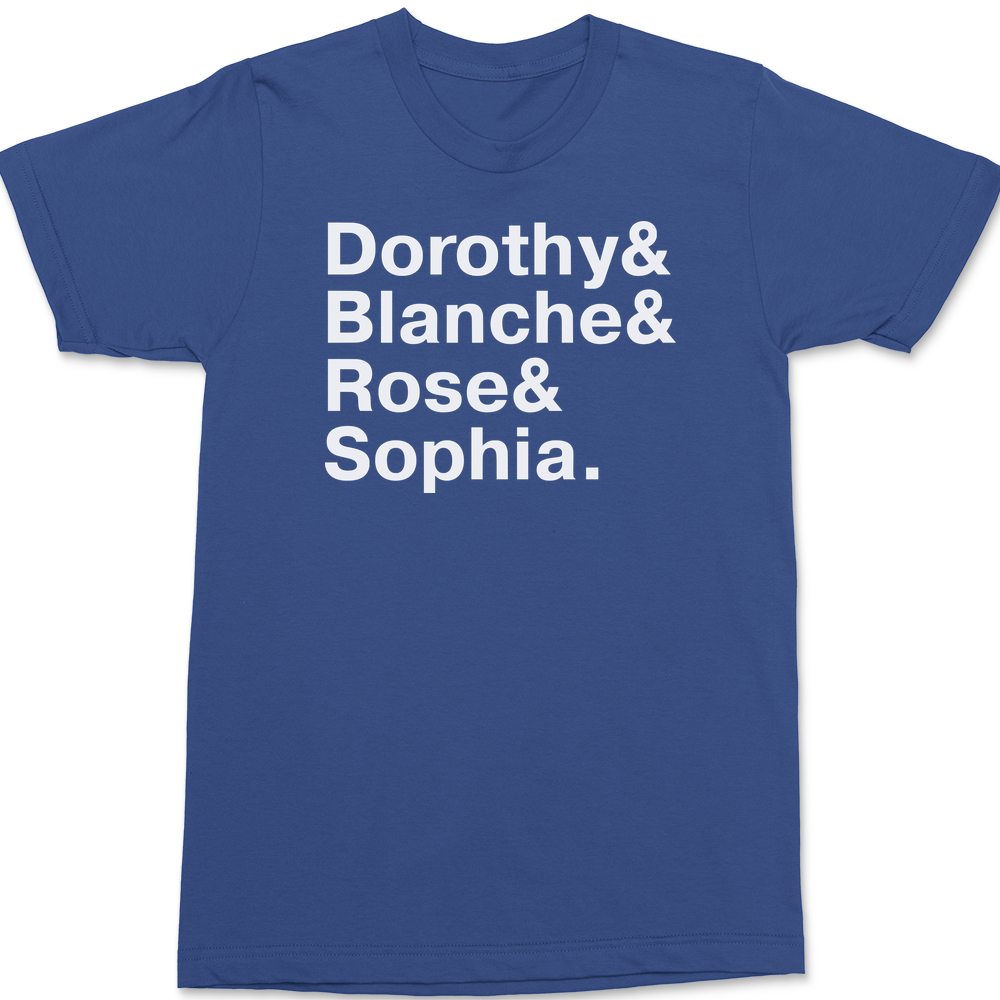 Golden Girls Names T-Shirt BLUE