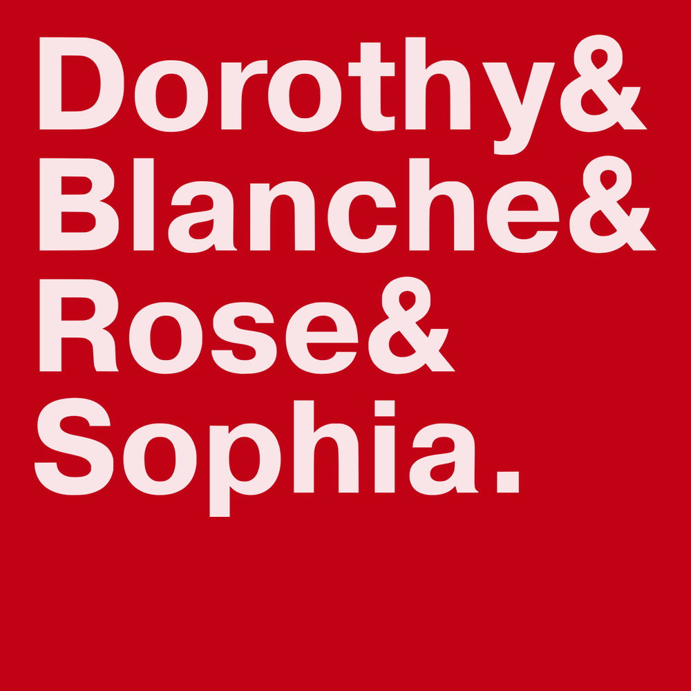 Golden Girls Names T-Shirt RED