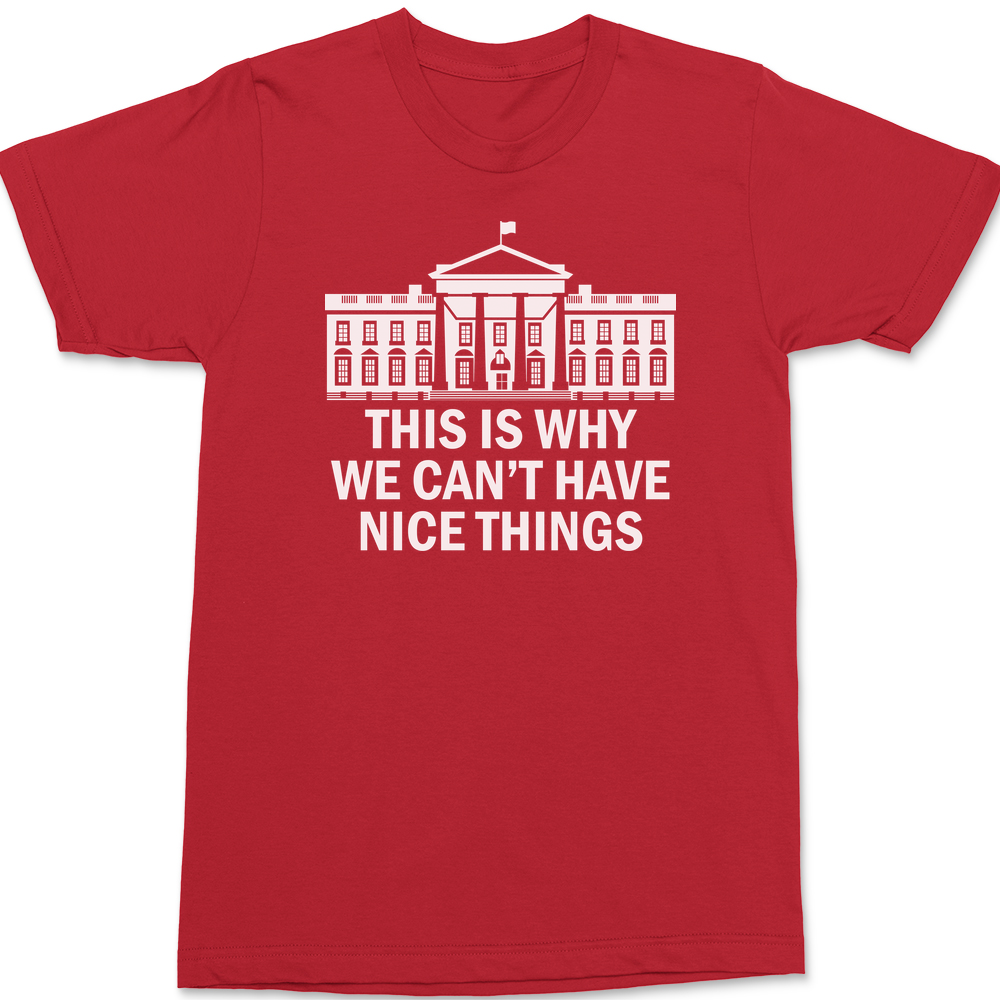 Government This Is Why We Can't Have Nice Things T-Shirt RED