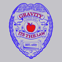 Gravity It's The Law T-Shirt SILVER