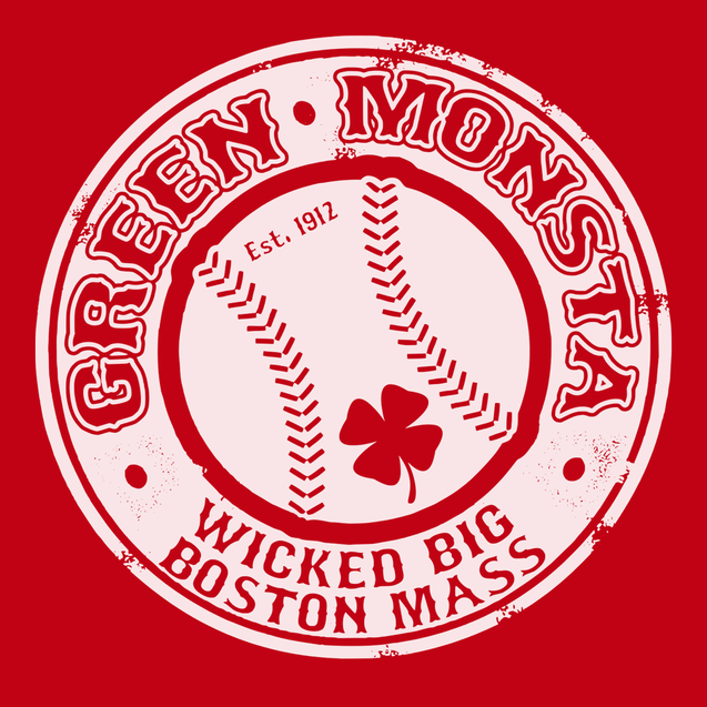 Green Monsta Wicked Big T-Shirt RED