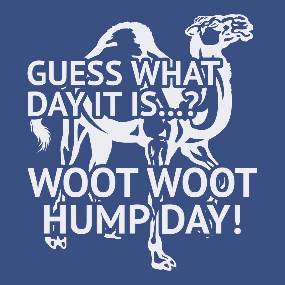 Guess What Day It Is Woot Woot Hump Day T-Shirt BLUE