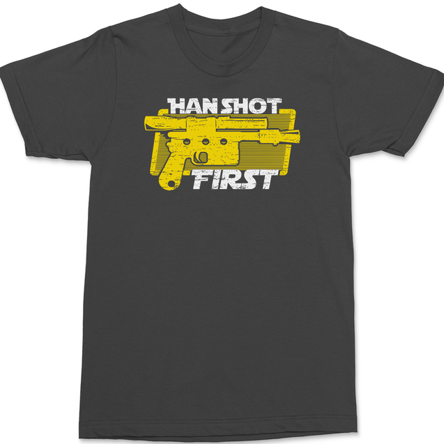 Han Shot First T-Shirt CHARCOAL