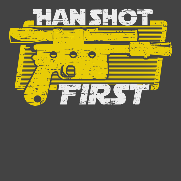 Han Shot First T-Shirt CHARCOAL