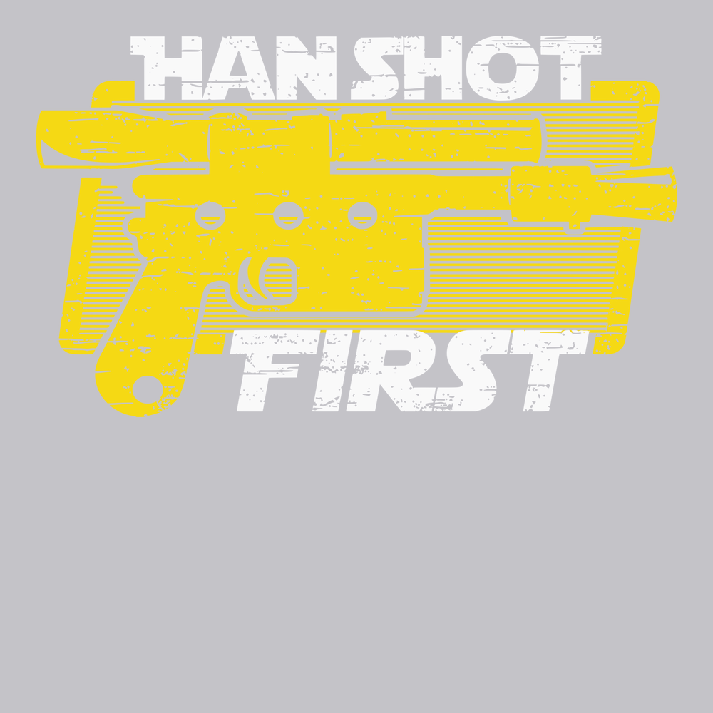Han Shot First T-Shirt SILVER