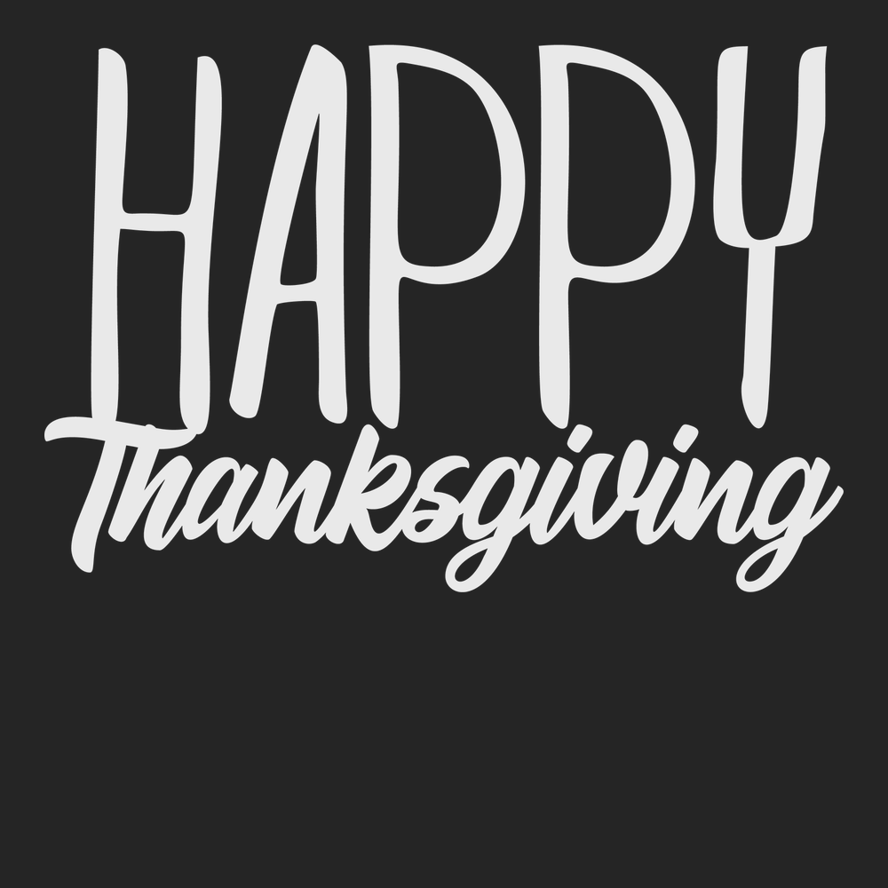 Happy Thankgiving T-Shirt BLACK