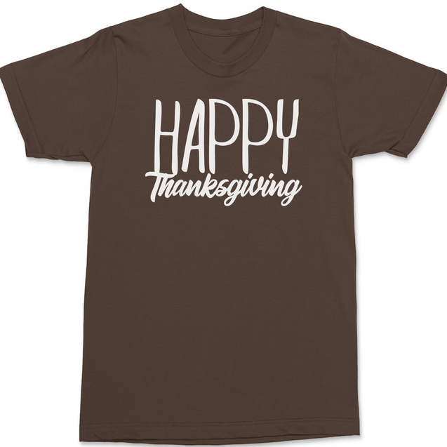 Happy Thankgiving T-Shirt BROWN