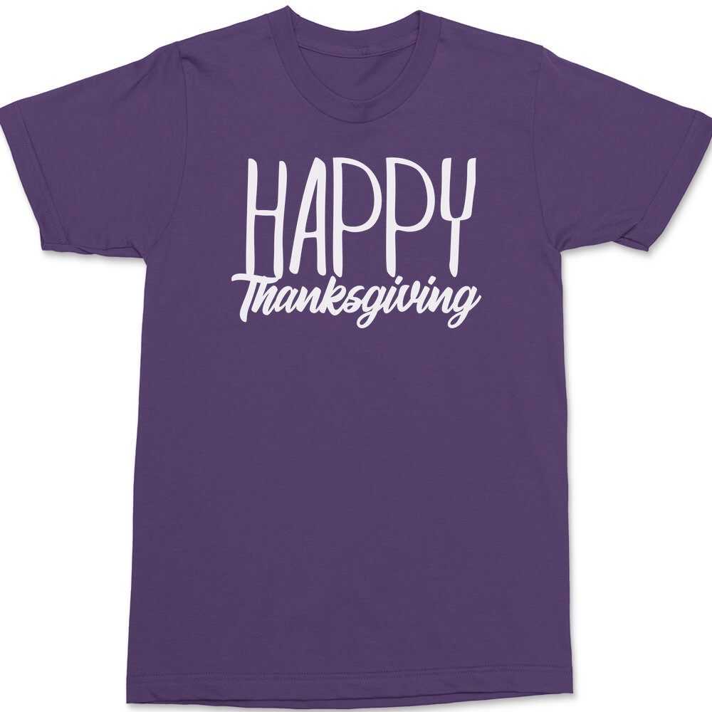 Happy Thankgiving T-Shirt PURPLE