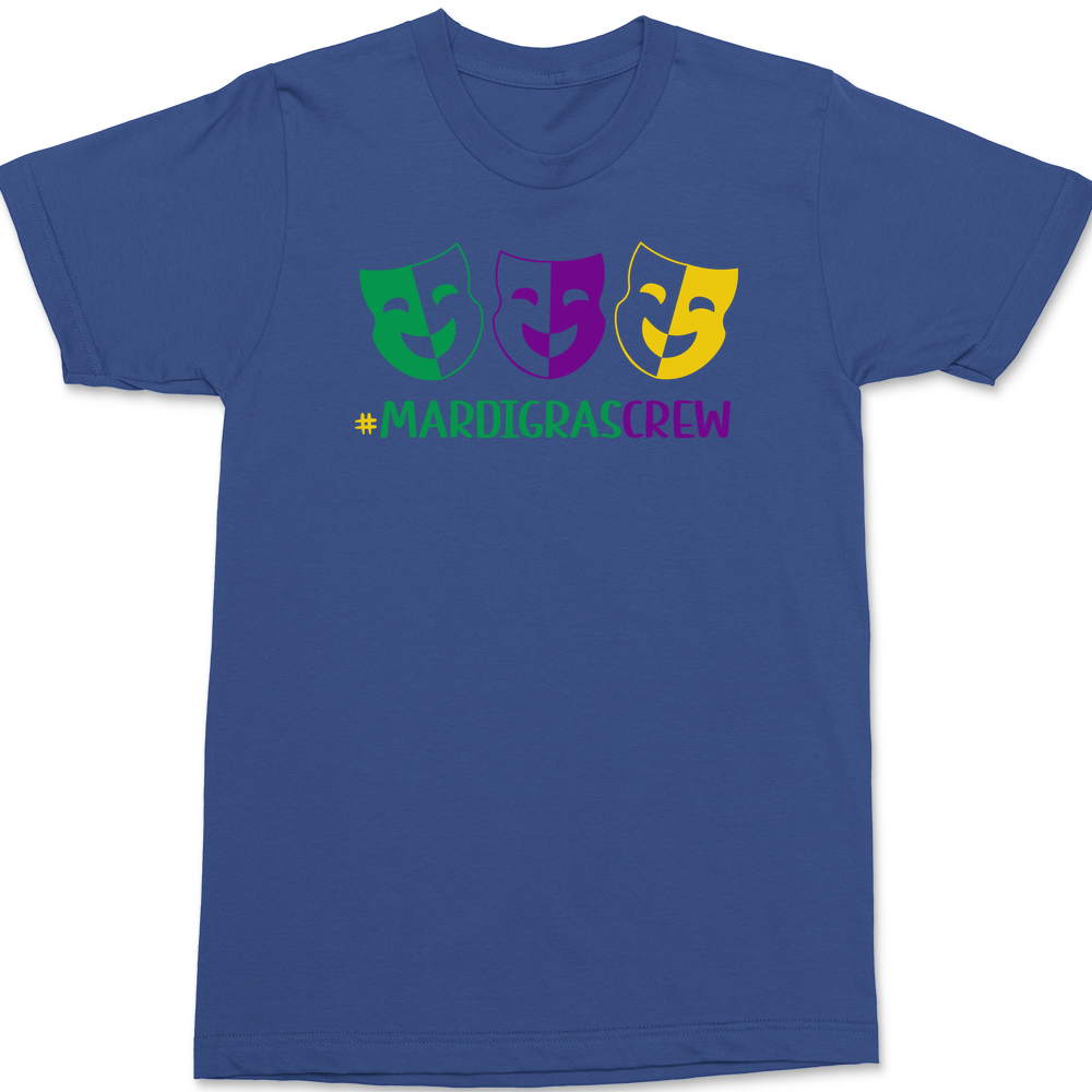 Hashtag Mardi Gras Crew T-Shirt BLUE
