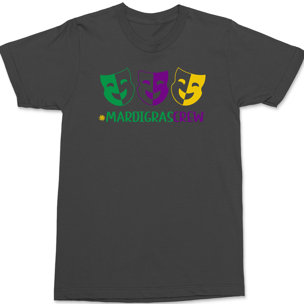 Hashtag Mardi Gras Crew T-Shirt CHARCOAL