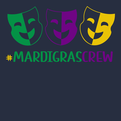 Hashtag Mardi Gras Crew T-Shirt NAVY