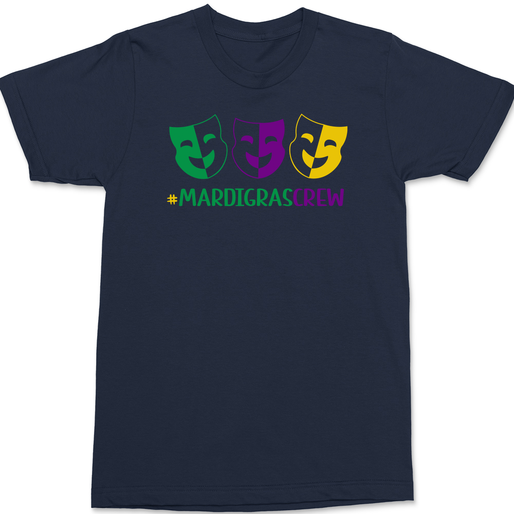 Hashtag Mardi Gras Crew T-Shirt NAVY