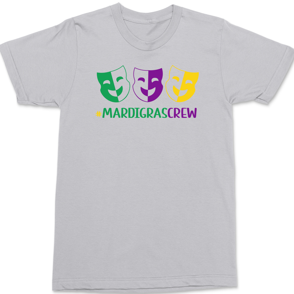 Hashtag Mardi Gras Crew T-Shirt SILVER