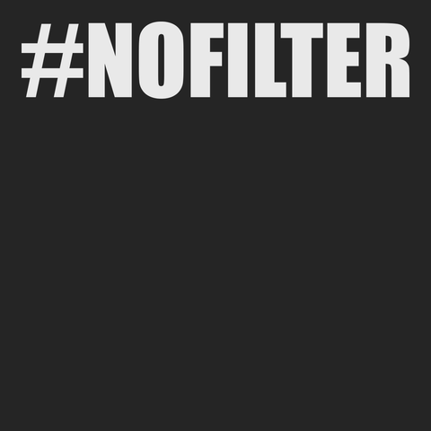Hashtag No Filter T-Shirt BLACK