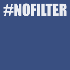 Hashtag No Filter T-Shirt BLUE