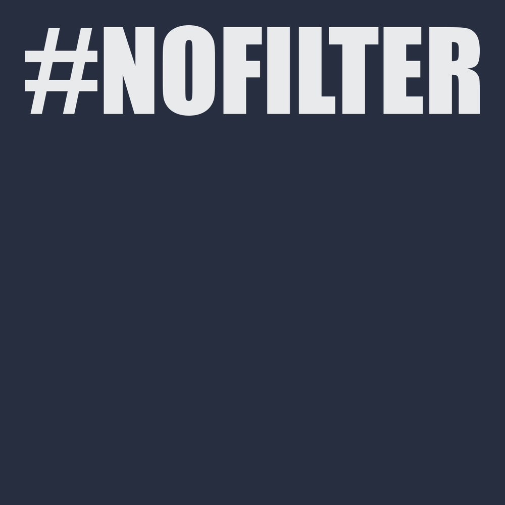 Hashtag No Filter T-Shirt NAVY