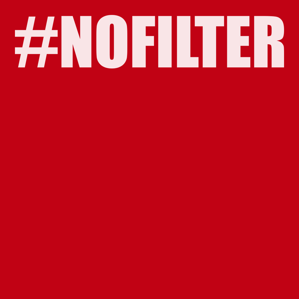 Hashtag No Filter T-Shirt RED