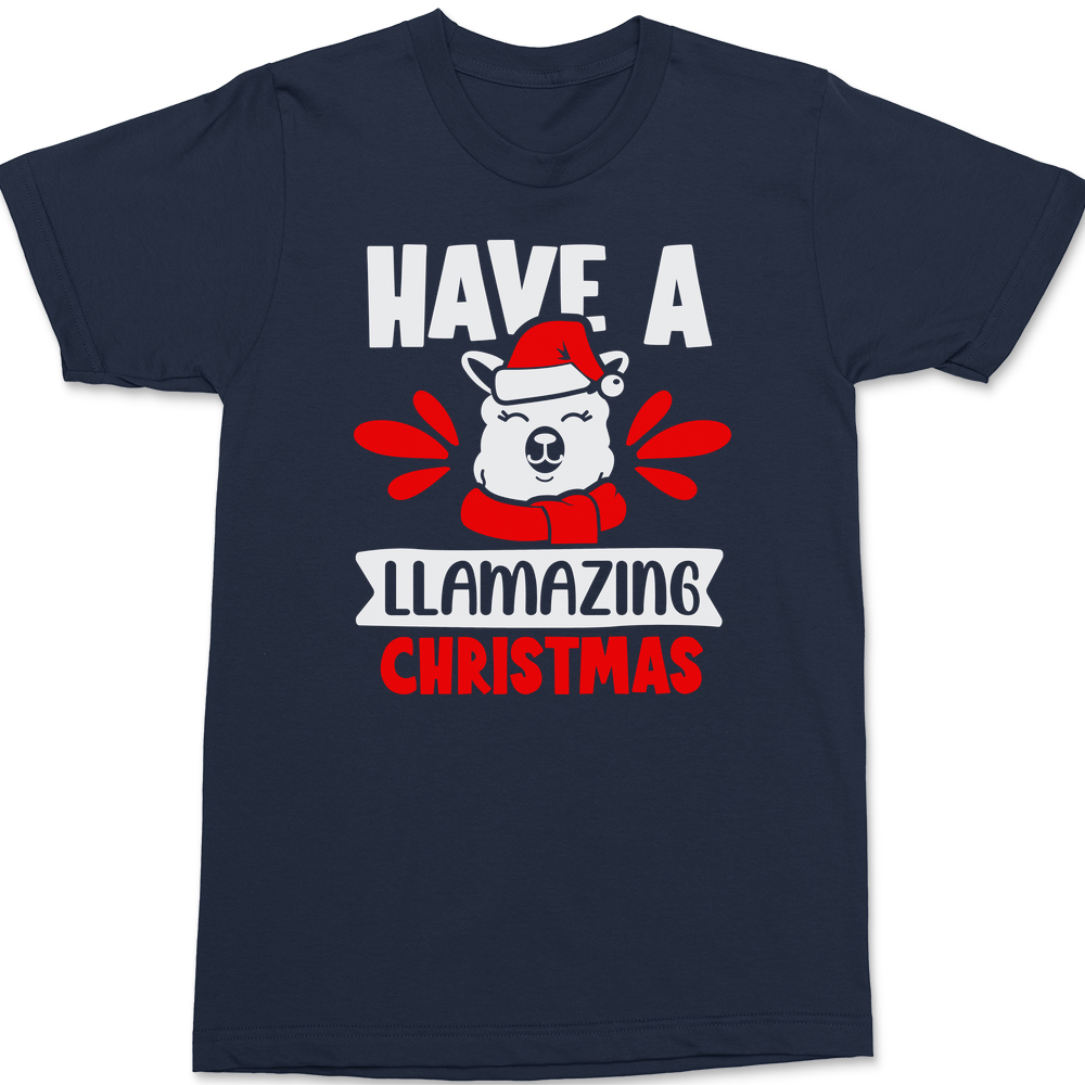 Have a Llamazing Christmas T-Shirt Navy