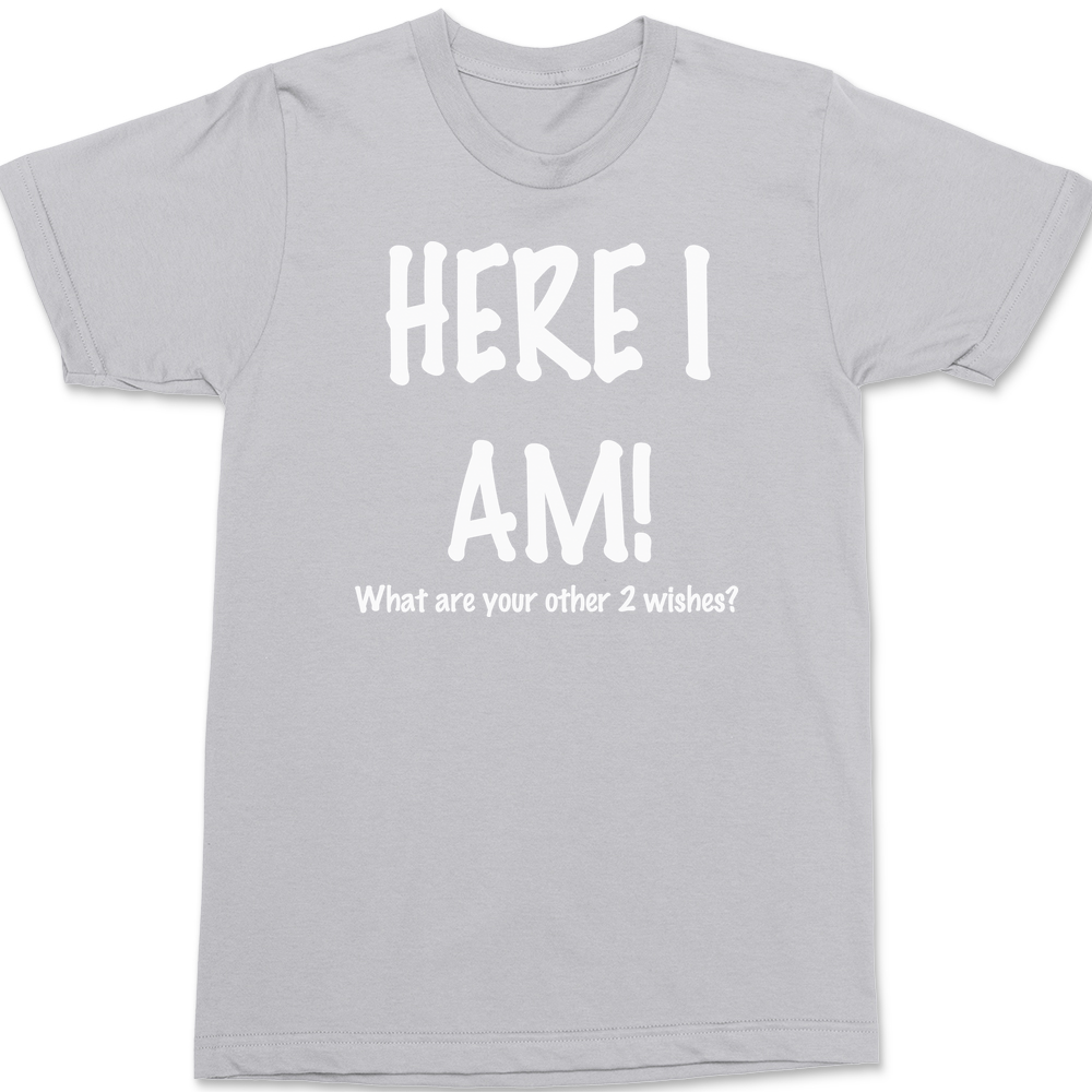 Here I Am What Are Your Other Two Wishes T-Shirt SILVER