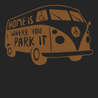 Home Is Where You Park It T-Shirt BLACK