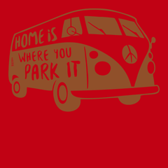 Home Is Where You Park It T-Shirt RED