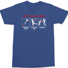 How to Kill A Zombie T-Shirt BLUE