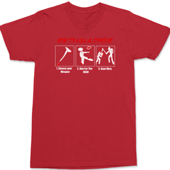 How to Kill A Zombie T-Shirt RED
