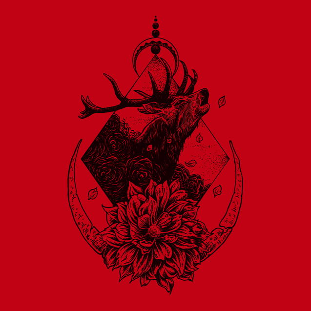 Howling Buck T-Shirt RED