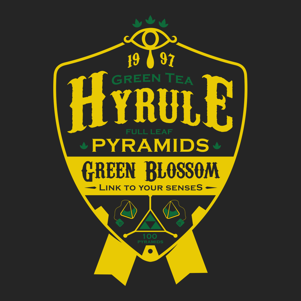 Hyrule Green Tea T-Shirt BLACK