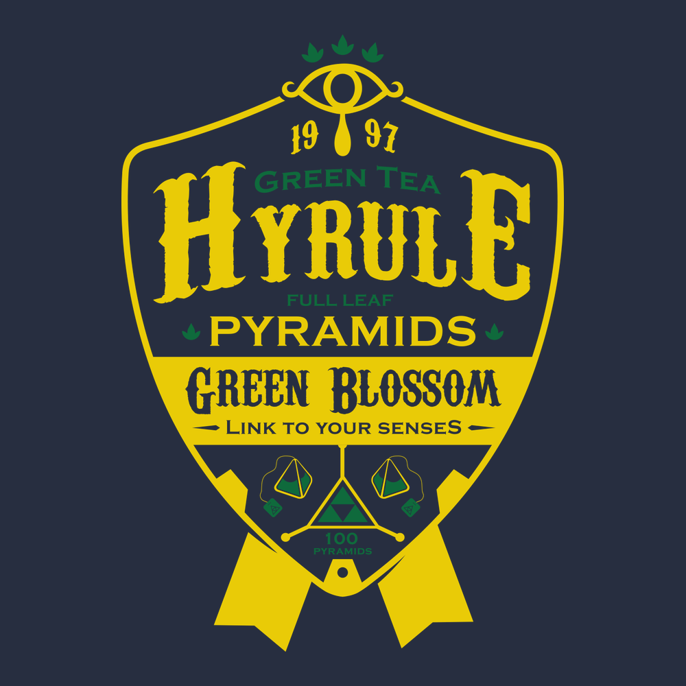 Hyrule Green Tea T-Shirt Navy