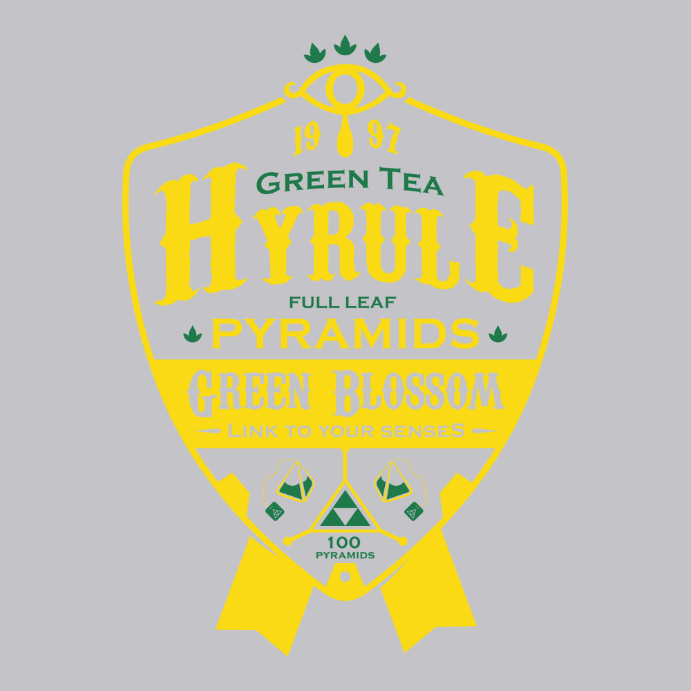 Hyrule Green Tea T-Shirt SILVER
