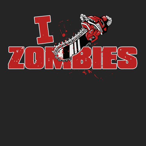 I Chainsaw Zombies T-Shirt BLACK