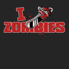I Chainsaw Zombies T-Shirt BLACK