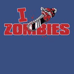 I Chainsaw Zombies T-Shirt BLUE