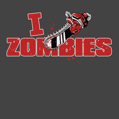 I Chainsaw Zombies T-Shirt CHARCOAL