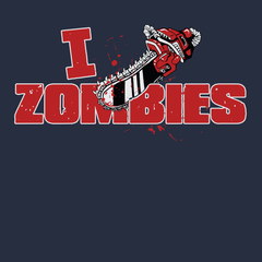 I Chainsaw Zombies T-Shirt Navy