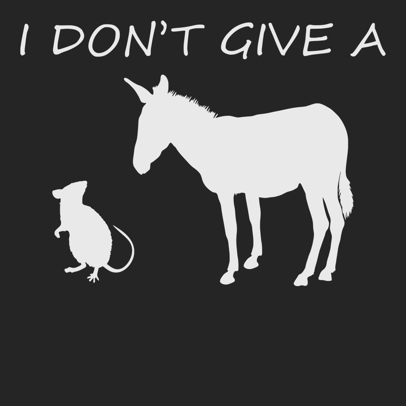 I Don't Give A Rats Ass T-Shirt BLACK