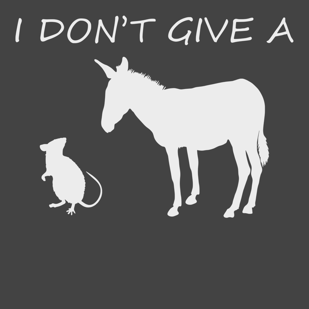 I Don't Give A Rats Ass T-Shirt CHARCOAL