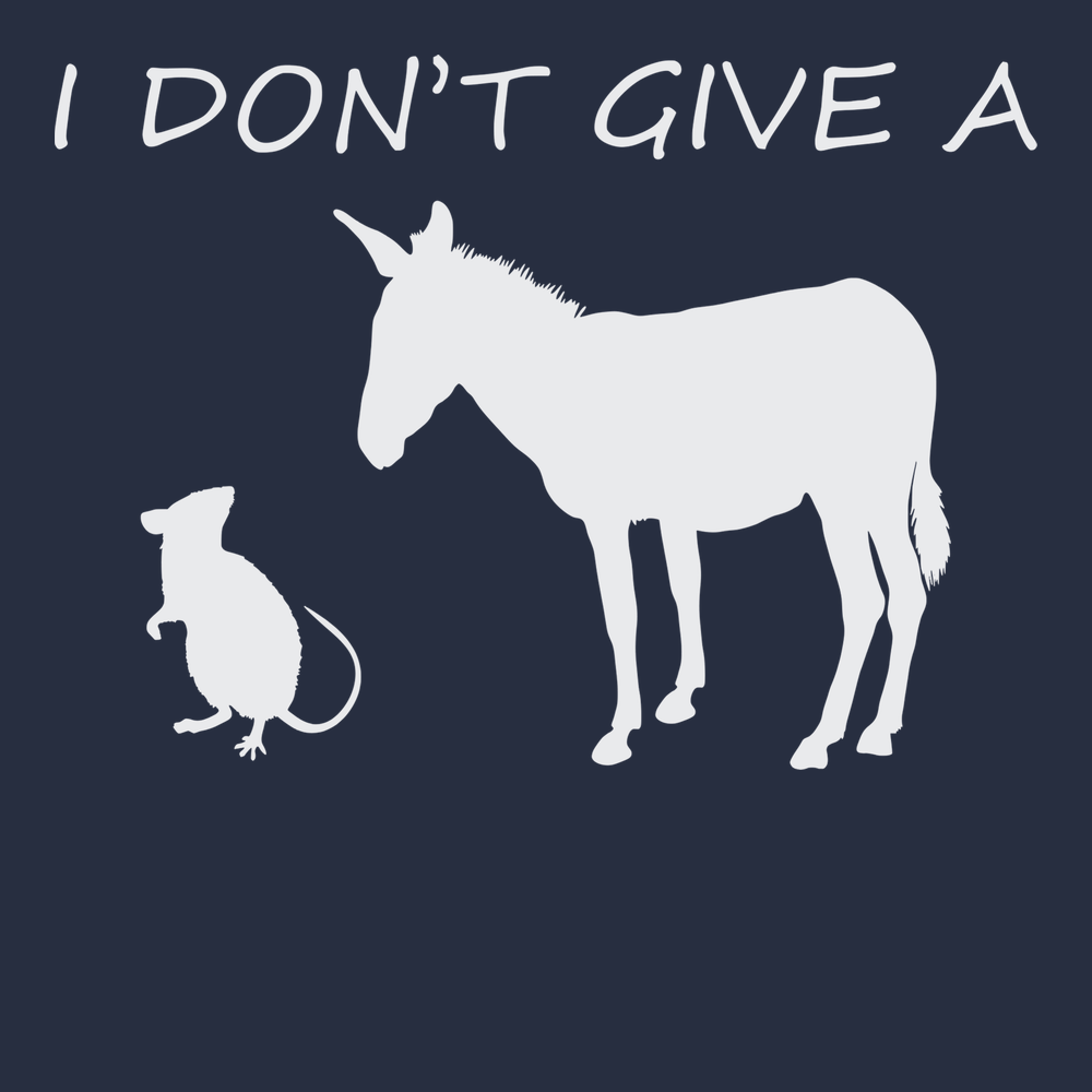 I Don't Give A Rats Ass T-Shirt NAVY