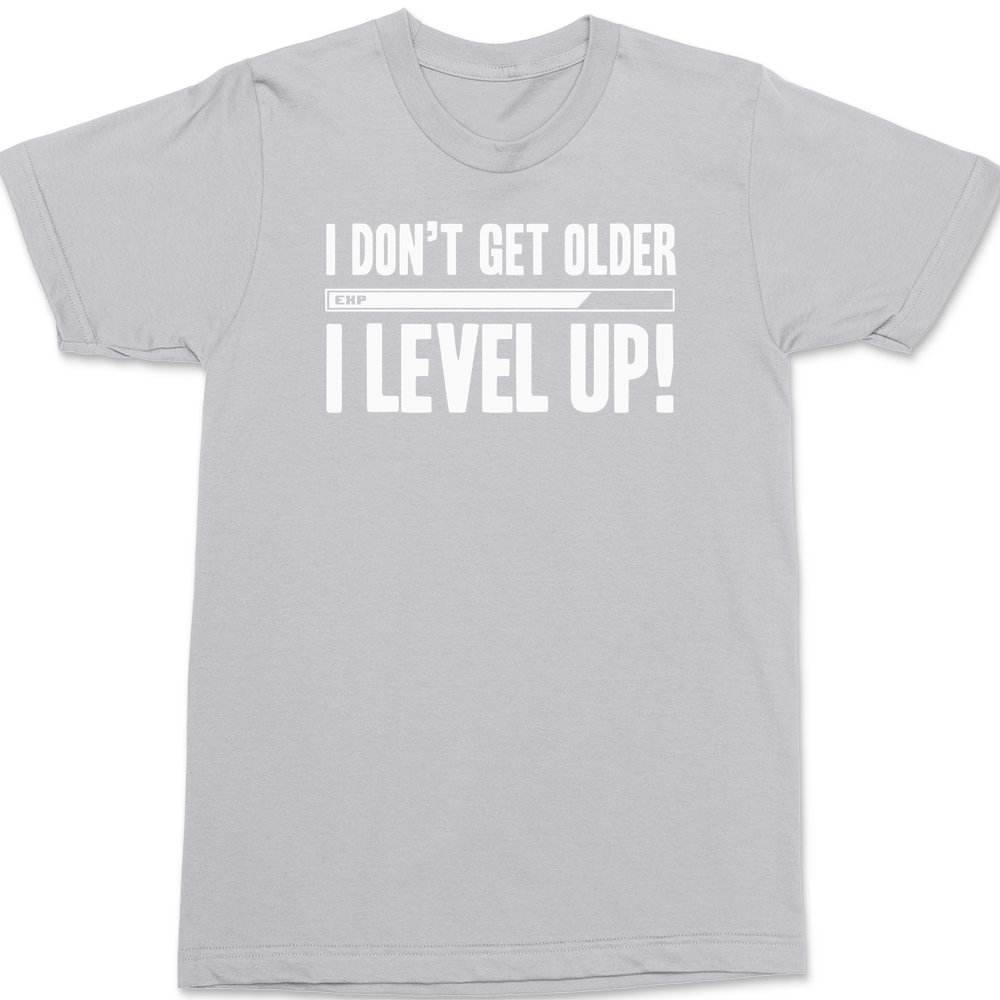 I Dont Get Older I Level Up T-Shirt SILVER