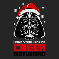 I Find your Lack of Cheer Disturbing T-Shirt BLACK