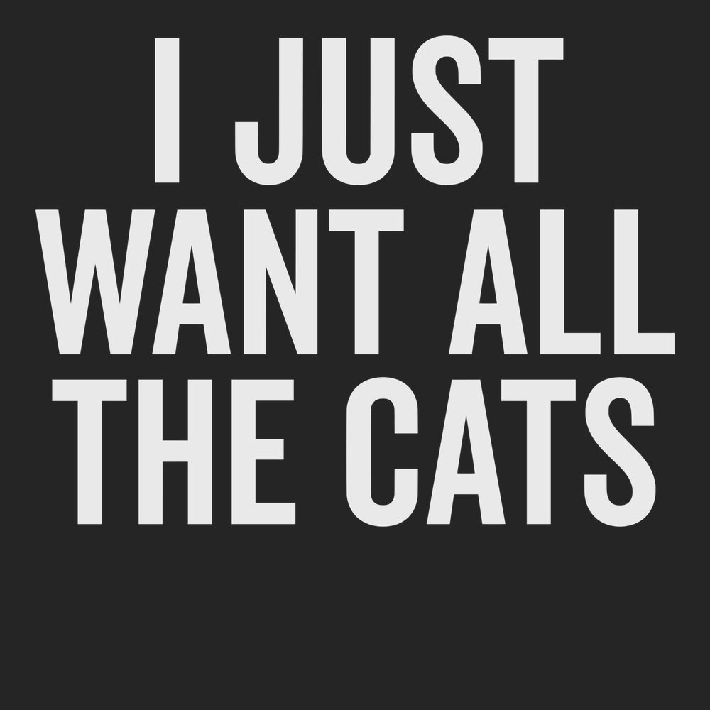 I Just Want All The Cats T-Shirt BLACK