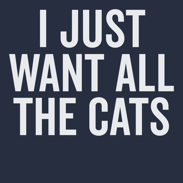 I Just Want All The Cats T-Shirt NAVY