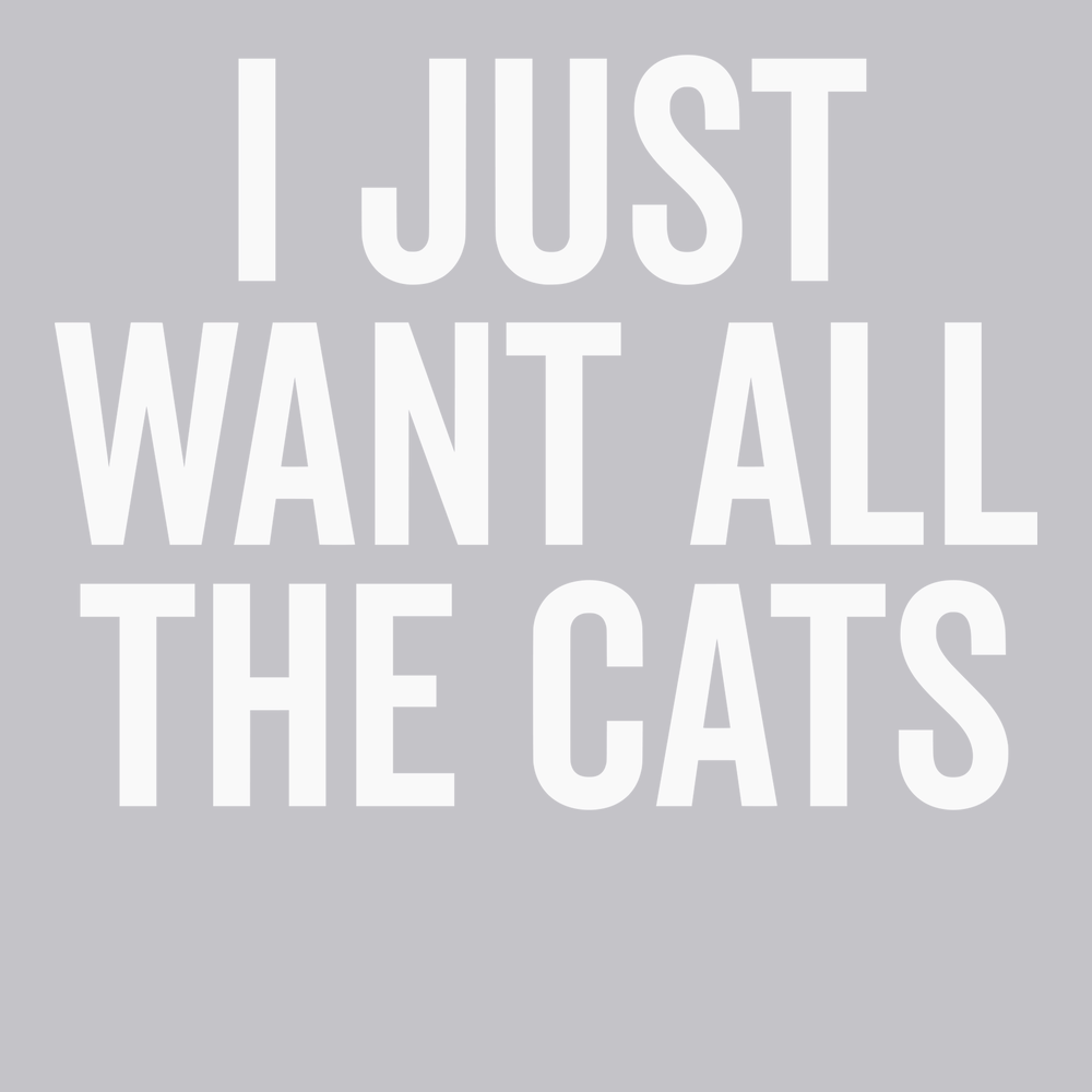 I Just Want All The Cats T-Shirt SILVER
