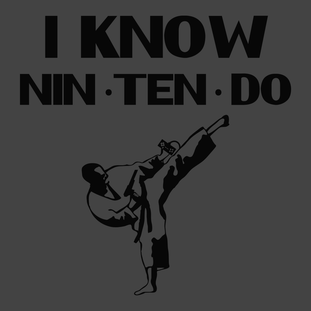 I Know Nintendo T-Shirt CHARCOAL