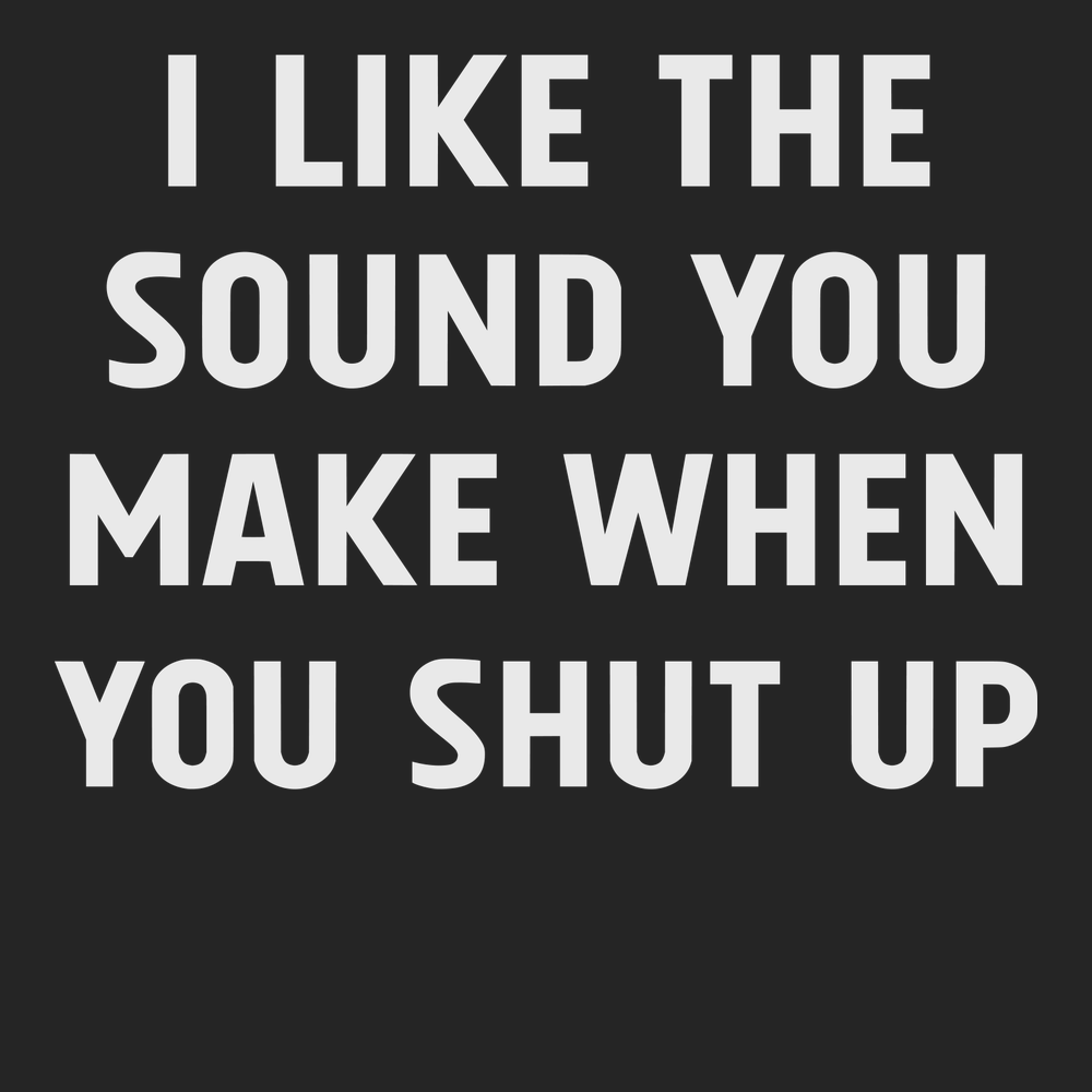 I Like The Sound You Make When You Shut Up T-Shirt BLACK