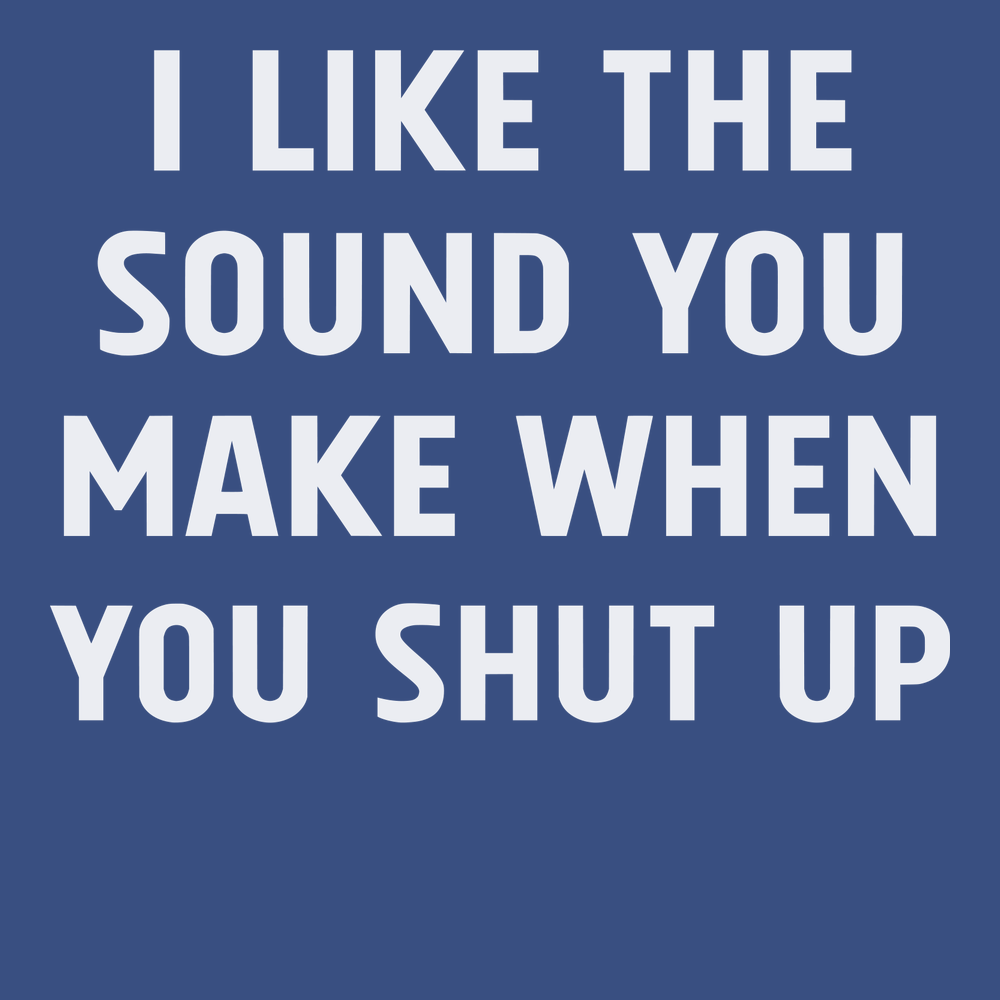 I Like The Sound You Make When You Shut Up T-Shirt BLUE