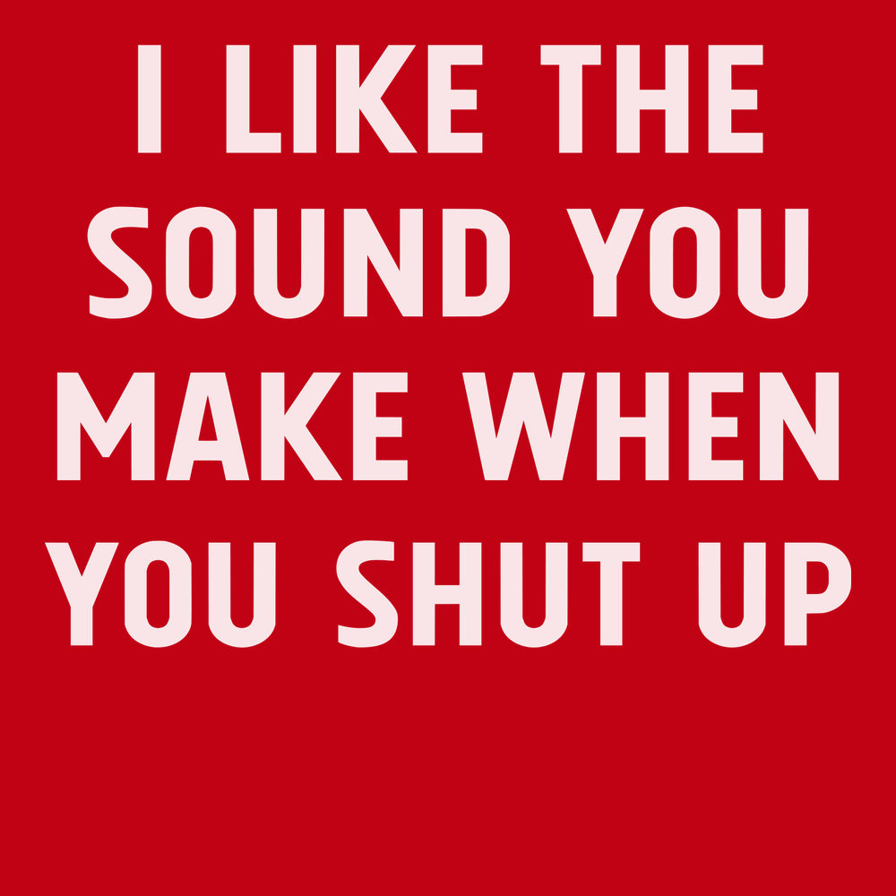 I Like The Sound You Make When You Shut Up T-Shirt RED