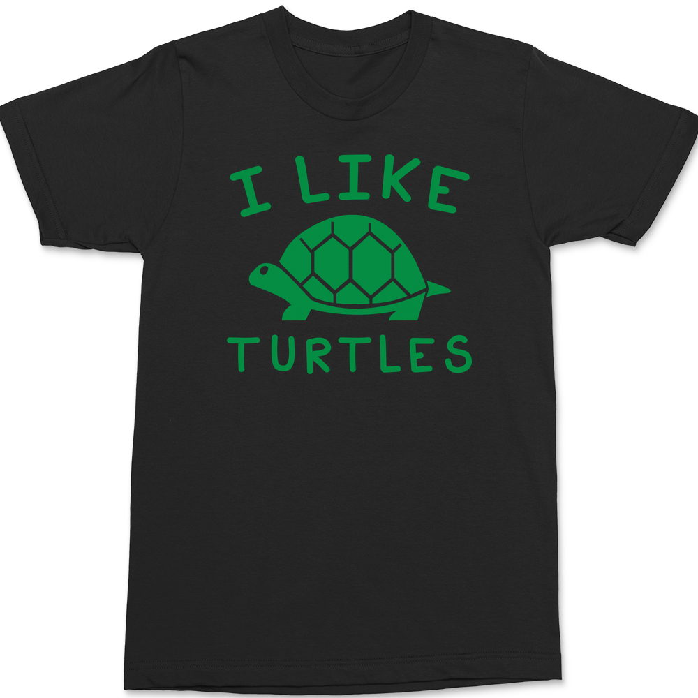 I Like Turtles T-Shirt BLACK